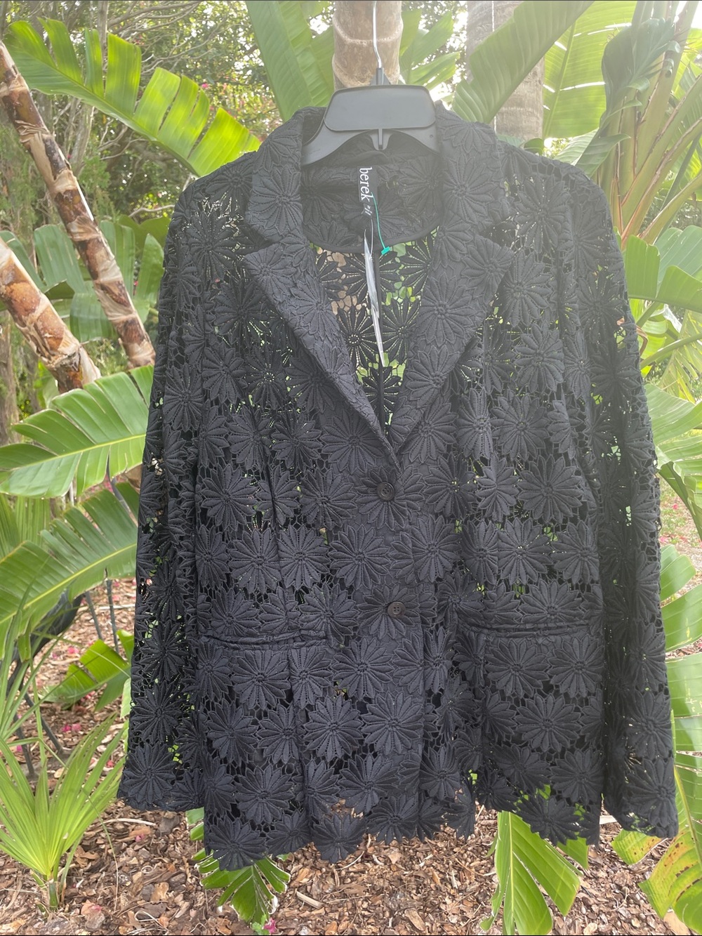 Derek black floral lace, summer jacket
